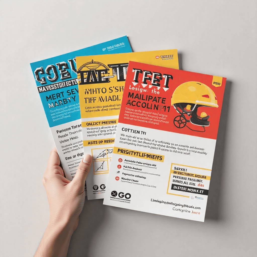 Collection of marketing flyers and brochures